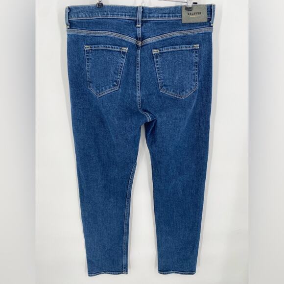 Baldwin Men’s Modern Taper In Medium Dark Blue Made In The USA Quite Luxury 34 - Picture 3 of 9